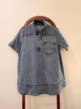 Free People Remino Denim Minidress - Size L